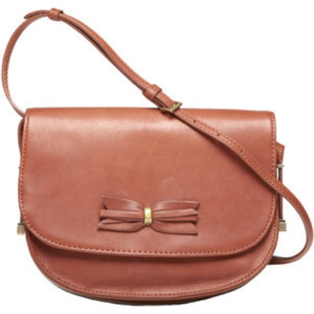 Rebecca Taylor Bow Crossbody Bag Brown Leather Taylor Swift